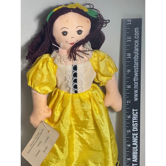 Vintage Sugarloaf Four Seasons Girl Doll Yellow Dress 1991 Collector Series 90s - Picture 3 of 6